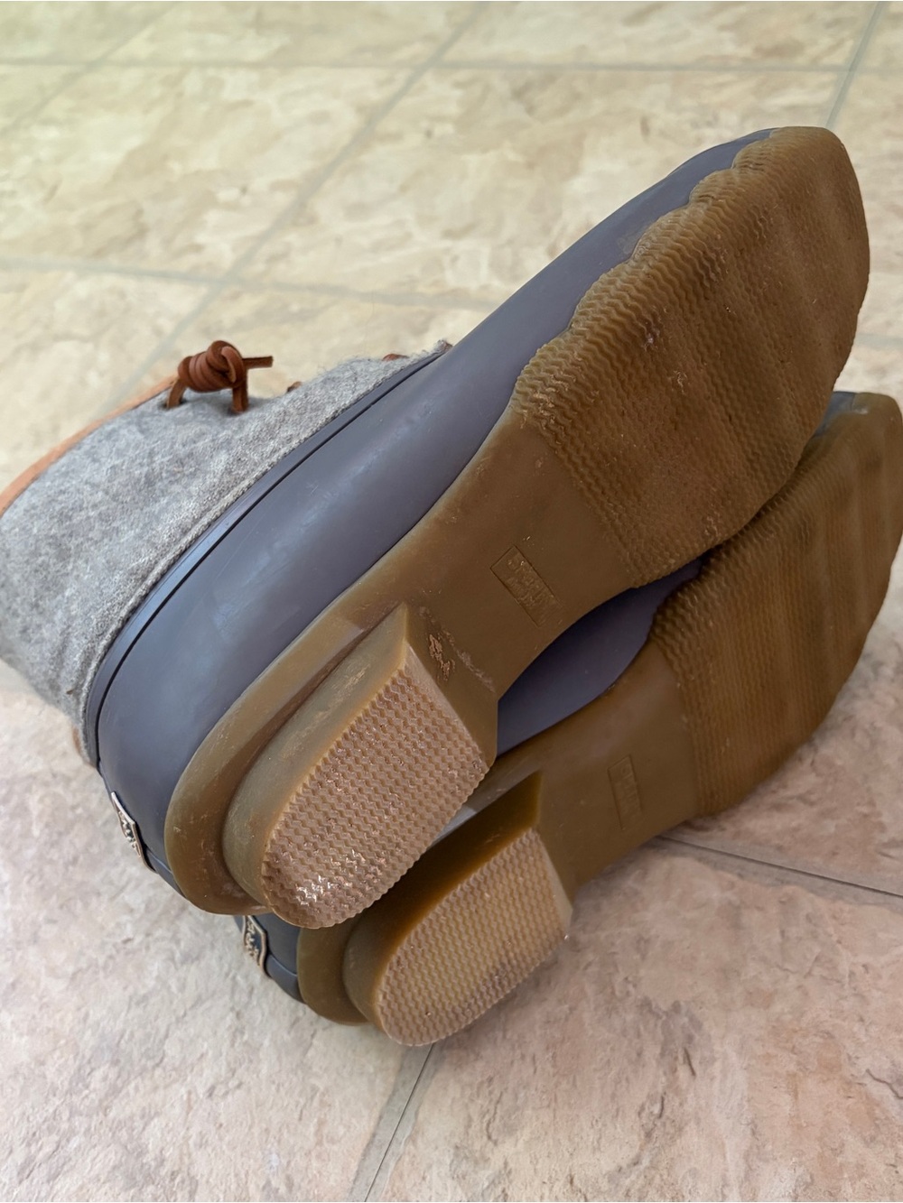 Sperry Saltwater Duck Boots Gray Wool 200g Thinsulate Insulated Women’s 8.5 - Picture 7 of 12